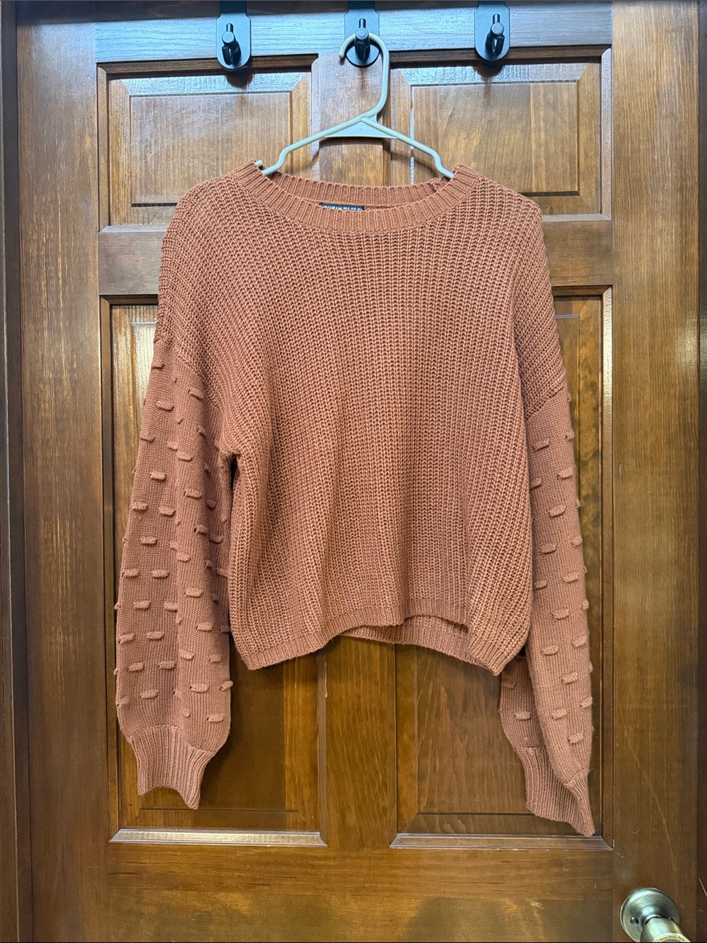 SHEIN Rusty Terracotta Crewneck Sweater